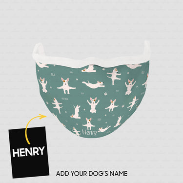 Personalized Dog Gift Idea - Bull Terrier Doing Yoga For Dog Lovers - Cloth Mask